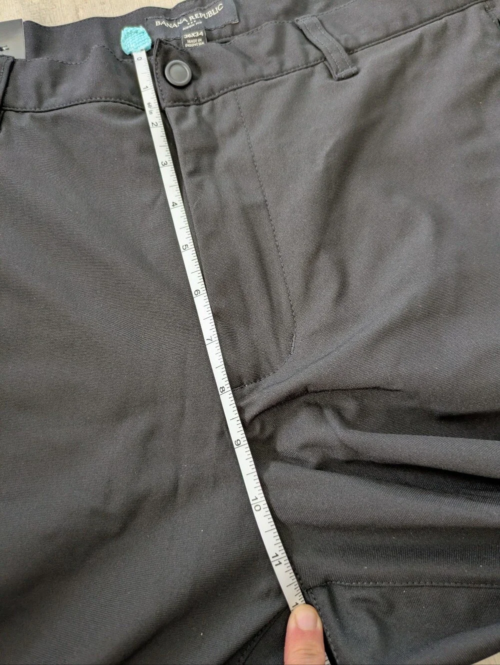 NWT Banana Republic Pants Men 36X34 Black Aiden Hybrid Slim Fit Performance